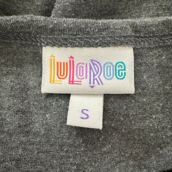 Lularoe Randy Top in a Floral Print/Heathered Grey - Picture 6 of 6